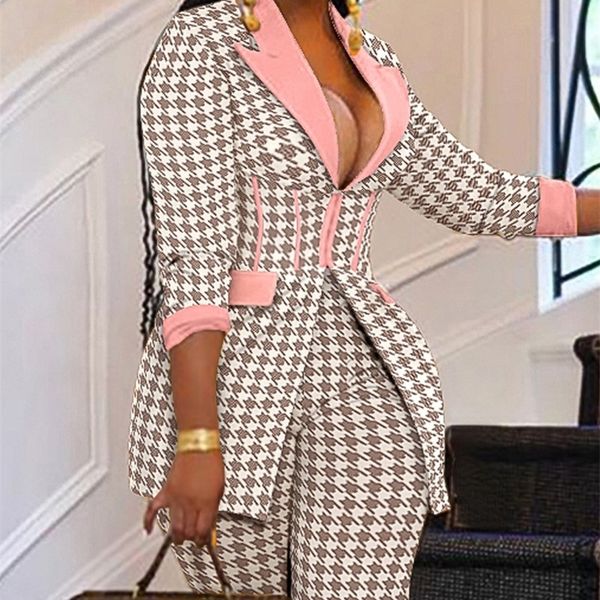 women's two piece pants women's green fruit collar suit trousers two-piece female spring and autumn casual office pants set 220919, White 
women's two piece pants women's green fruit collar suit trousers two-piece female spring and autumn casual office pants set 220919, White