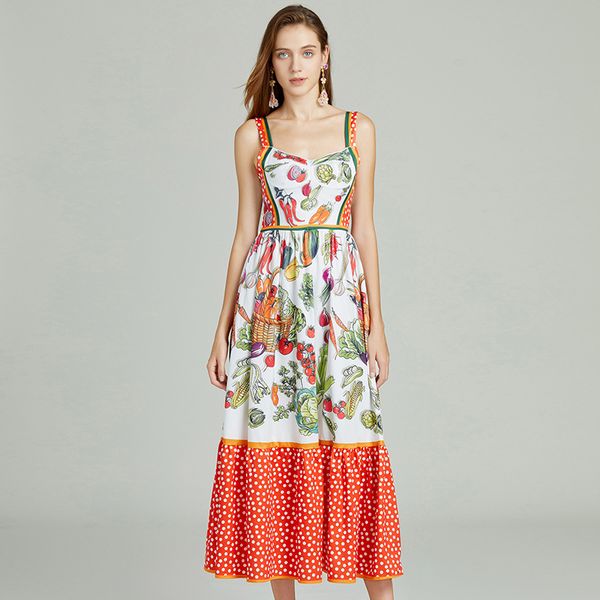 classic vintage printed suspender maxi swing dress 2022 designer runway womens strap casual cocktail long elegant dresses european ladies be, Black;gray
classic vintage printed suspender maxi swing dress 2022 designer runway womens strap casual cocktail long elegant dresses european ladies be, Black;gray