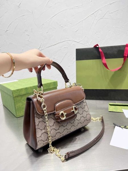 tz women's horsebit series tote bags cow leather chain bag black and brown vintage style shoulder crossbody bag exquisite hardware hand
tz women's horsebit series tote bags cow leather chain bag black and brown vintage style shoulder crossbody bag exquisite hardware hand