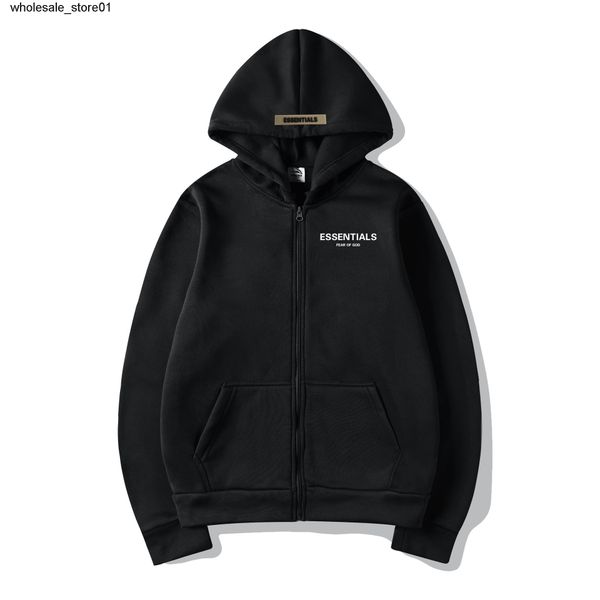 men's hoodies sweatshirts essential multi thread fleece loose hooded zipper sweater couple coat, Black
men's hoodies sweatshirts essential multi thread fleece loose hooded zipper sweater couple coat, Black