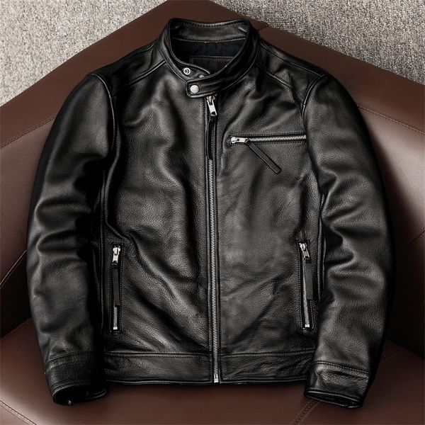 men s leather faux spring jacket motorcycle jackets man genuine blazer slim fashion biker coat cowhide male clothing 220916, Black
men s leather faux spring jacket motorcycle jackets man genuine blazer slim fashion biker coat cowhide male clothing 220916, Black