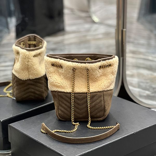 new designer 19cm mini lamb wool bucket bags real leather shoulder bag golden letter y cross body bags women's fashion chain handbag pu
new designer 19cm mini lamb wool bucket bags real leather shoulder bag golden letter y cross body bags women's fashion chain handbag pu