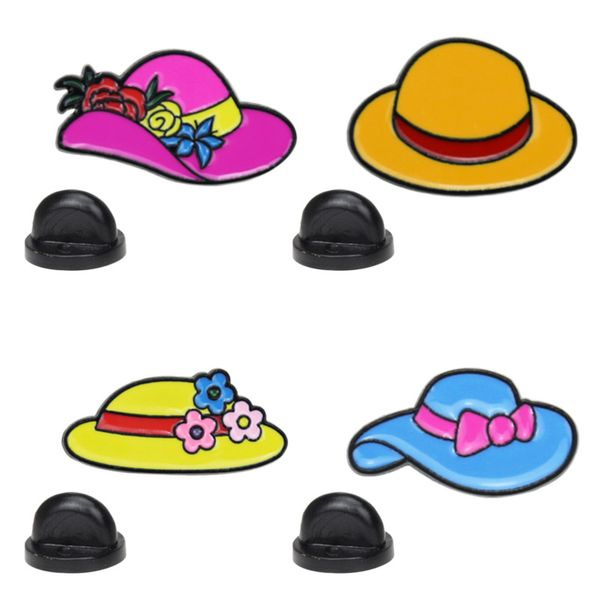 korean cartoon colorful hat brooches set 4pcs beach straw hat pins for girls alloy enamel paint badges pin, Gray
korean cartoon colorful hat brooches set 4pcs beach straw hat pins for girls alloy enamel paint badges pin, Gray