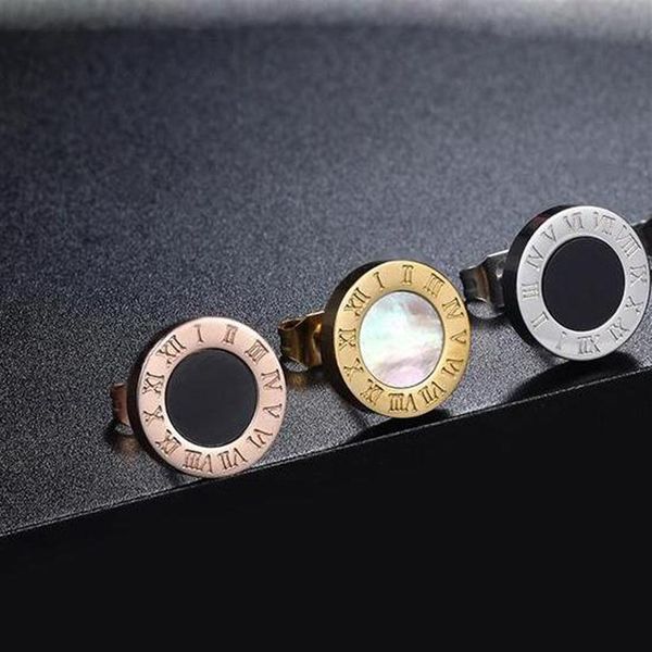 punk style women earrings mens stud earring white shell and black onyx roman numeral fashion luxury designer stainless steel jewelry wi2751, Golden;silver
punk style women earrings mens stud earring white shell and black onyx roman numeral fashion luxury designer stainless steel jewelry wi2751, Golden;silver