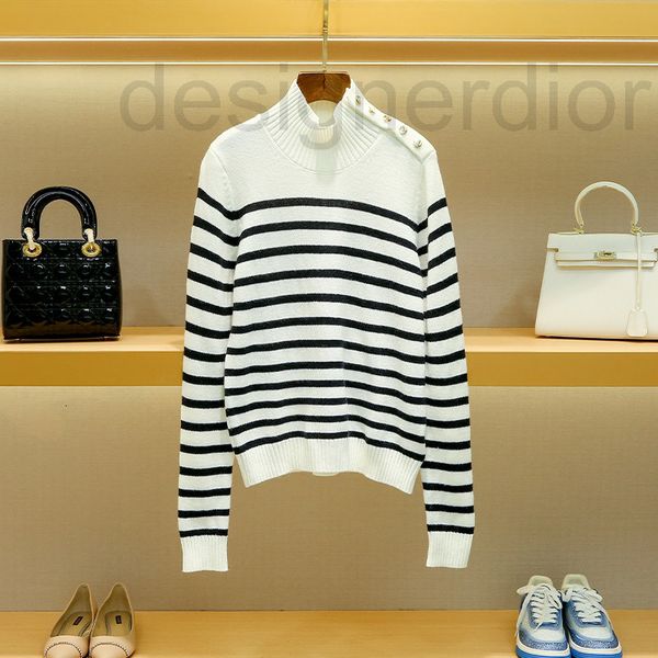 women's sweaters designer family early autumn striped sweater 2022 new women's high collar pullover slim long sleeve, White;black
women's sweaters designer family early autumn striped sweater 2022 new women's high collar pullover slim long sleeve, White;black