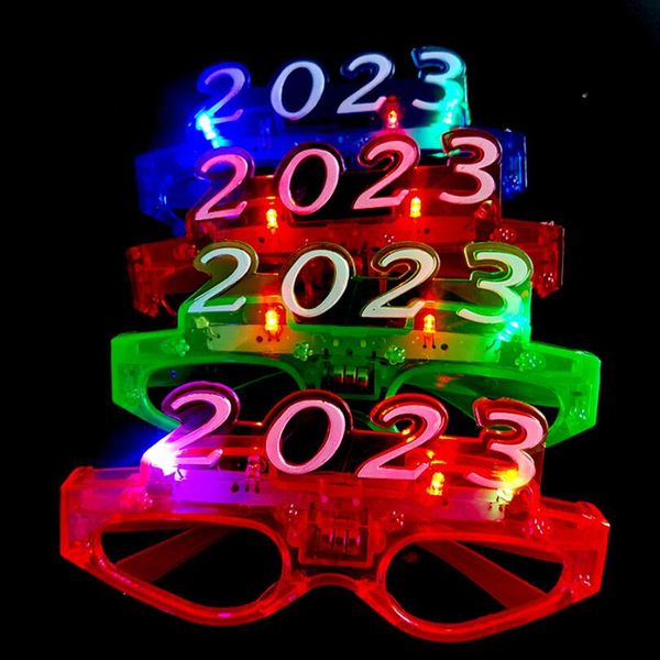 

led toys led lighted 2023 glasses glowing flashing eyeglasses rave glow shutter shades eyewear for new year kids adults sizes