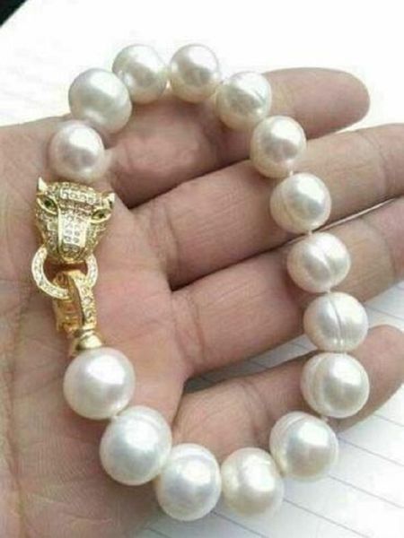 beautiful aaa 11-12mm south sea genuine white baroque pearl bracelet 7.5-8", Black
beautiful aaa 11-12mm south sea genuine white baroque pearl bracelet 7.5-8", Black