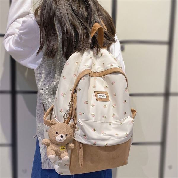 school bags plush backpacks girl trendy nylon kawaii flannel floral bag ladies cute college women travel student female lapfashion 220916
school bags plush backpacks girl trendy nylon kawaii flannel floral bag ladies cute college women travel student female lapfashion 220916