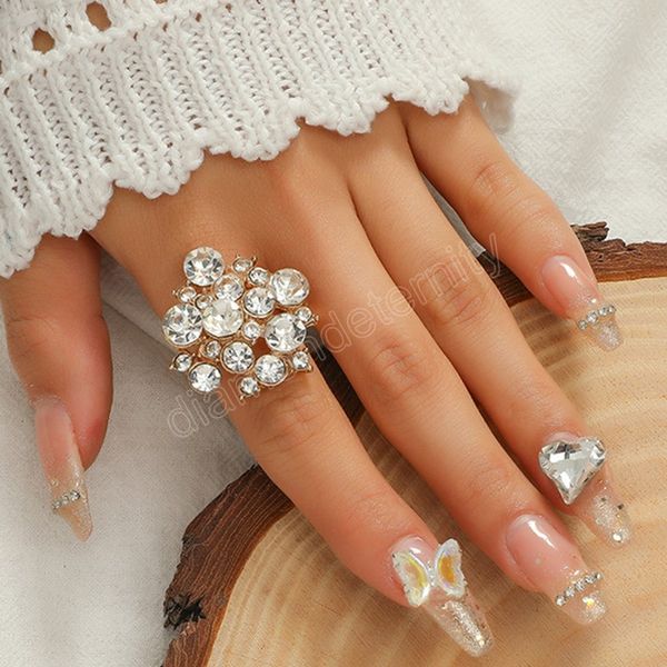 elegant crystal ring for women girl gold finger rings korean fashion wedding party jewelry valentine's day gift, Silver
elegant crystal ring for women girl gold finger rings korean fashion wedding party jewelry valentine's day gift, Silver