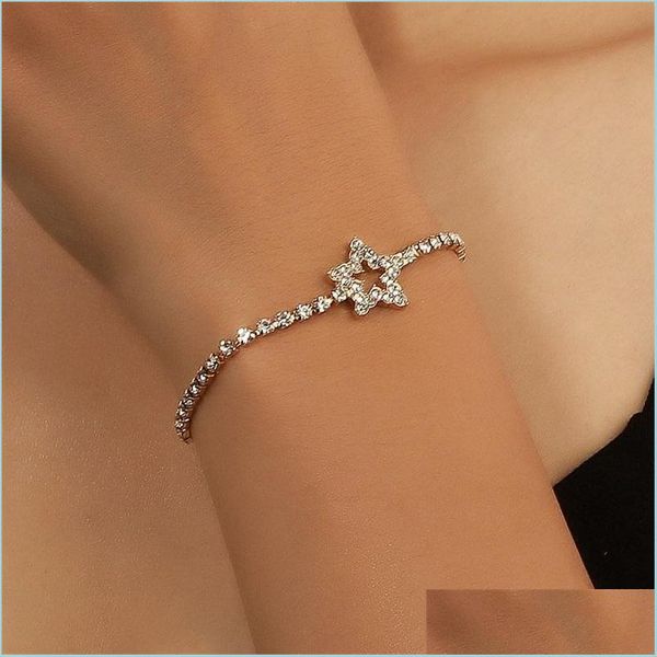 charm bracelets fashion jewelry star inliad diamond bracelet ajustable bracelets drop delivery 2021 dhseller2010 dhyrv, Golden;silver
charm bracelets fashion jewelry star inliad diamond bracelet ajustable bracelets drop delivery 2021 dhseller2010 dhyrv, Golden;silver