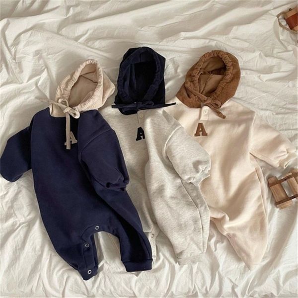 rompers spring born baby girl clothes toddler costume hooded letter embroidery infant boys jumpsuits 220919, Blue
rompers spring born baby girl clothes toddler costume hooded letter embroidery infant boys jumpsuits 220919, Blue