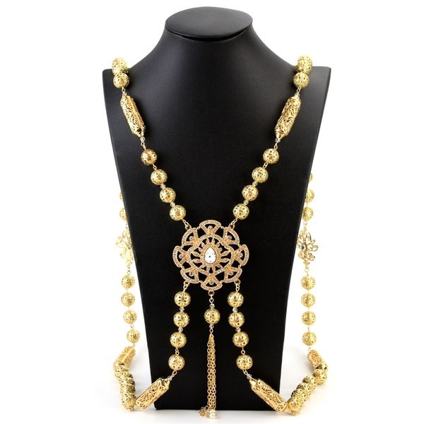 sunspicems elegent morocco chest shoulder chain for women wedding jewelry gold color crystal strap bride gift 220916, Silver
sunspicems elegent morocco chest shoulder chain for women wedding jewelry gold color crystal strap bride gift 220916, Silver