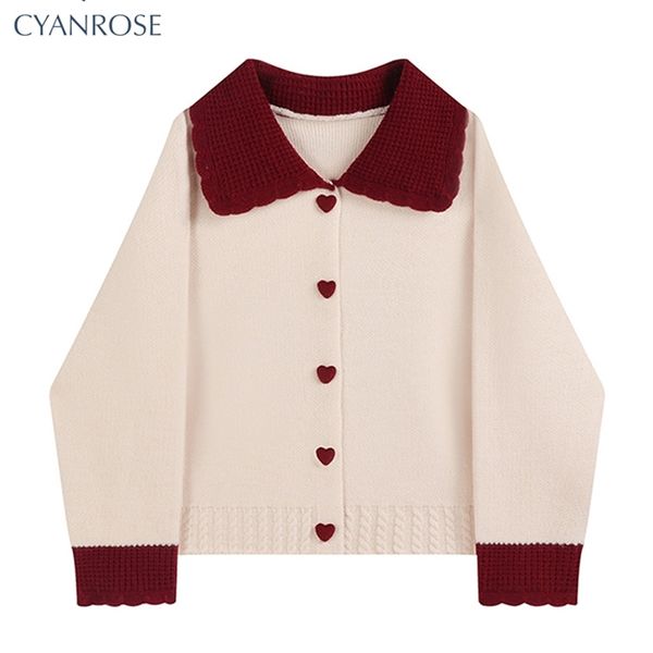 women's knits tees cashmere sweater loose casual turn-down collar single breasted knitted pullovers female elegant soft sweet retro jum, White
women's knits tees cashmere sweater loose casual turn-down collar single breasted knitted pullovers female elegant soft sweet retro jum, White
