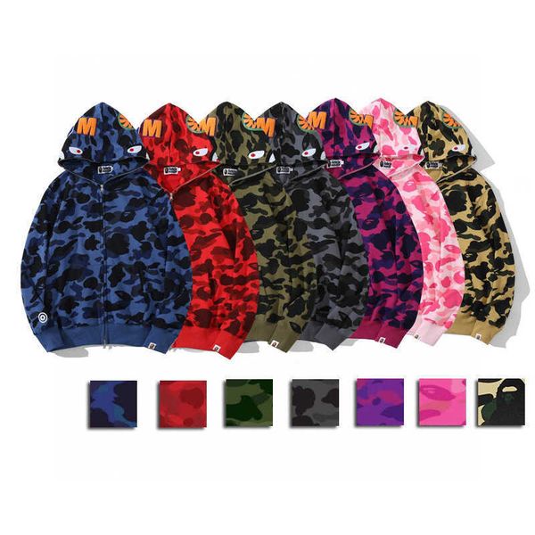 women's hoodies sweatshirts autumn and winter new fashion hip hop men's women camouflage embroidery shark head hooded cardigan swe, Black
women's hoodies sweatshirts autumn and winter new fashion hip hop men's women camouflage embroidery shark head hooded cardigan swe, Black
