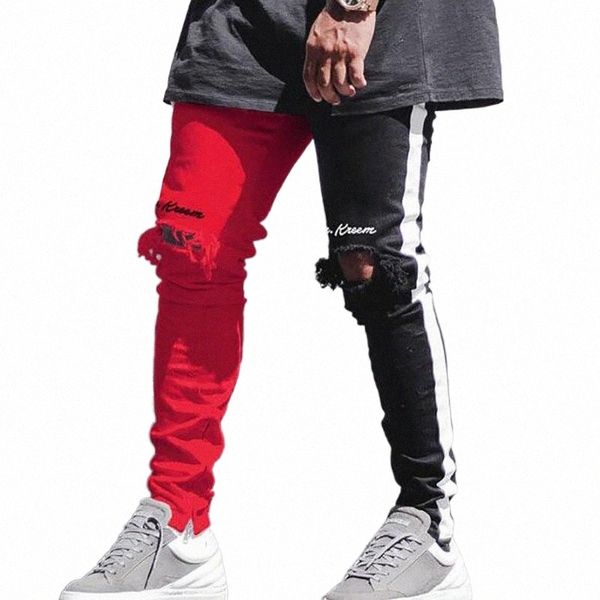 men's jeans mens black red patch stitch denim pants autumn foot zipper ripped hip hop vintage skinny man pantalones hombre o9xb#, Blue
men's jeans mens black red patch stitch denim pants autumn foot zipper ripped hip hop vintage skinny man pantalones hombre o9xb#, Blue