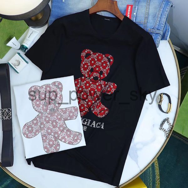 mens t-shirts designer original short sleeve t-shirt men's diamond teddy bear big picture european fashion brand ins fashion top, White;black
mens t-shirts designer original short sleeve t-shirt men's diamond teddy bear big picture european fashion brand ins fashion top, White;black