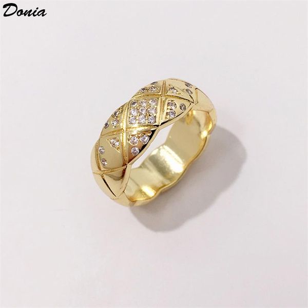 donia jewelry luxury ring fashion wide mesh copper micro inlaid zircon european and american creative designer gift249d, Silver
donia jewelry luxury ring fashion wide mesh copper micro inlaid zircon european and american creative designer gift249d, Silver
