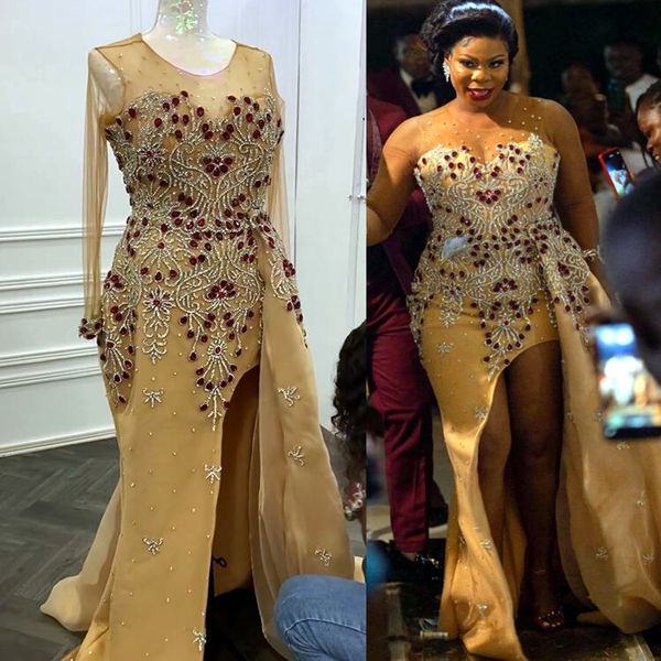 2022 arabic aso ebi gold mermaid prom dresses lace beaded crystals evening formal party second reception birthday engagement gowns dress zj6, Black
2022 arabic aso ebi gold mermaid prom dresses lace beaded crystals evening formal party second reception birthday engagement gowns dress zj6, Black