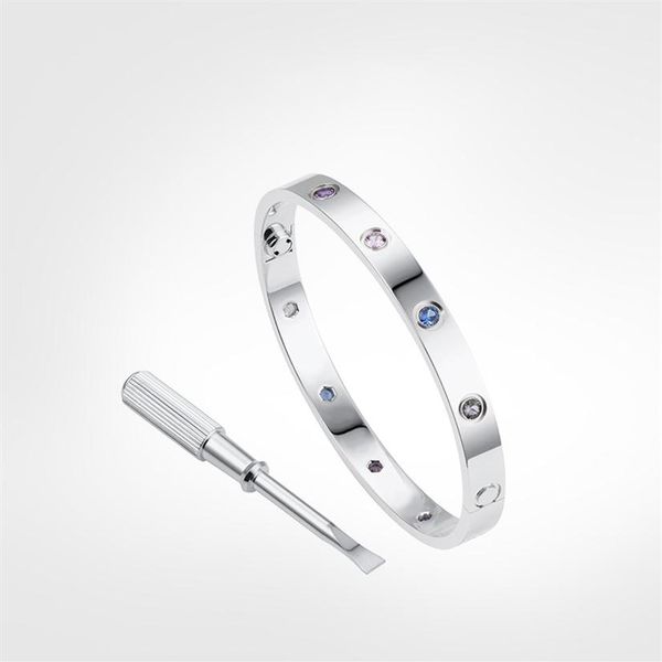 love screw bracelet 5 0 designer bracelets colored diamonds bangle luxury jewelry women titanium steel alloy gold-plated craft gold sil223e, Black
love screw bracelet 5 0 designer bracelets colored diamonds bangle luxury jewelry women titanium steel alloy gold-plated craft gold sil223e, Black