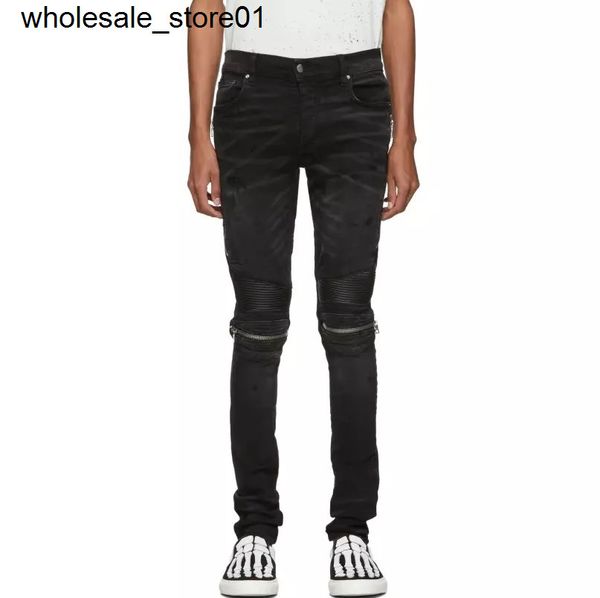 men's jeans fashion brand fashion 20 knee leather zipper slim fit jeans men's and women's high street, Blue
men's jeans fashion brand fashion 20 knee leather zipper slim fit jeans men's and women's high street, Blue