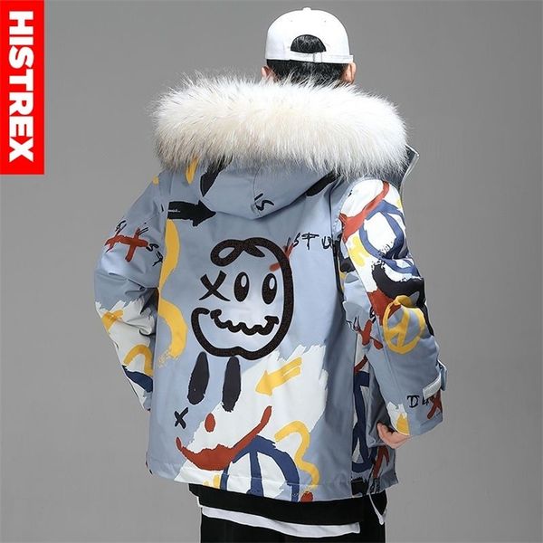 men's down parkas histrex down jacket parka men hooded cartoon print y2k korean hip hop winter thick padded mens jackets parkas outwear, Black
men's down parkas histrex down jacket parka men hooded cartoon print y2k korean hip hop winter thick padded mens jackets parkas outwear, Black