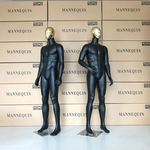 black mannequin electroplated men manikin full body model for display, Khaki 
black mannequin electroplated men manikin full body model for display, Khaki