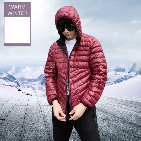 mens down jacket contrast color light and thin hooded double-sided short portable version fashion white duck down warm jackets trendy, Black
mens down jacket contrast color light and thin hooded double-sided short portable version fashion white duck down warm jackets trendy, Black