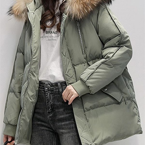women's down parkas winter down jacket women oversized hooded parkas solid casual thicken jackets korean long sleeved paded coat casaco, Black
women's down parkas winter down jacket women oversized hooded parkas solid casual thicken jackets korean long sleeved paded coat casaco, Black