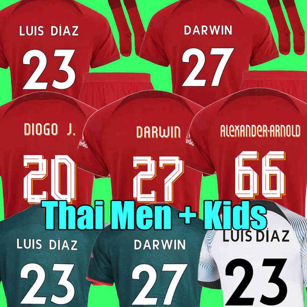 men's tracksuits 23 soccer jerseys season home away 3rd darwin 23 mohamed diogo luis diaz alexander arnold football kit shirts men kids, Gray
men's tracksuits 23 soccer jerseys season home away 3rd darwin 23 mohamed diogo luis diaz alexander arnold football kit shirts men kids, Gray