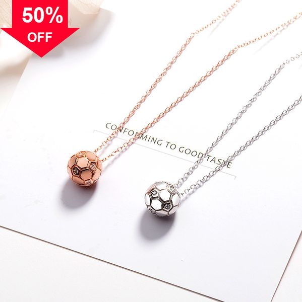 designer style necklace birthday christmas women's s925 sterling sier world cup football charm chain fashion jewelry, Silver
designer style necklace birthday christmas women's s925 sterling sier world cup football charm chain fashion jewelry, Silver