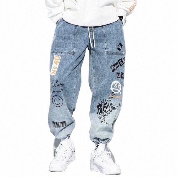 men's jeans autumn letter printing baggy hip hop men cargo pants streetwear cartoon graffiti drawstring denim trousers 20wu#, Blue
men's jeans autumn letter printing baggy hip hop men cargo pants streetwear cartoon graffiti drawstring denim trousers 20wu#, Blue