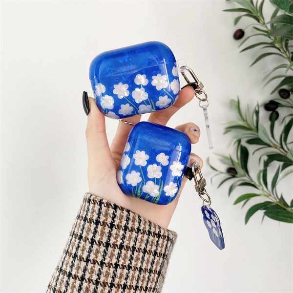 luxury shell texture blue flower hard cases for apple airpods 1 2 pro 3 wirelless headset cover with pendent keychain for airpod 3 2021
luxury shell texture blue flower hard cases for apple airpods 1 2 pro 3 wirelless headset cover with pendent keychain for airpod 3 2021