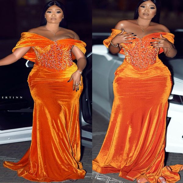 2022 arabic aso ebi mermaid orange prom dresses beaded velvet evening formal party second reception birthday bridesmaid engagement gowns dre, Black
2022 arabic aso ebi mermaid orange prom dresses beaded velvet evening formal party second reception birthday bridesmaid engagement gowns dre, Black