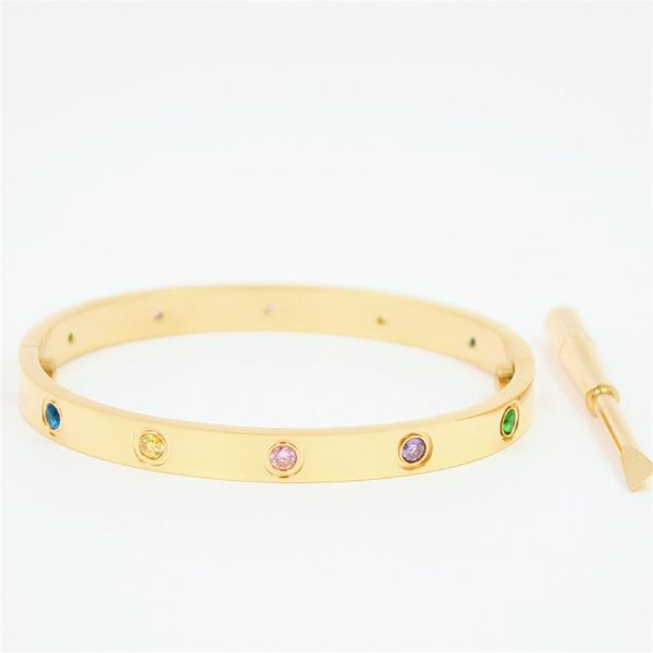 brand luxury cuff love bracelets bangles multicolor ten zircon inlaid gold fashion party classic style couple bracelet255u, White
brand luxury cuff love bracelets bangles multicolor ten zircon inlaid gold fashion party classic style couple bracelet255u, White