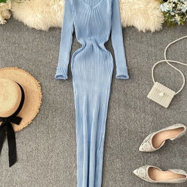 party dresses singrain women autumn knitted v neck slim elastic oversized basic bodycon long winter knit warm sweater 220916, White;black
party dresses singrain women autumn knitted v neck slim elastic oversized basic bodycon long winter knit warm sweater 220916, White;black