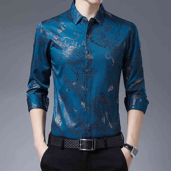 men's casual shirts autumn 2022 new dragon long sleeve middle aged fashion print collar wear, White;black
men's casual shirts autumn 2022 new dragon long sleeve middle aged fashion print collar wear, White;black