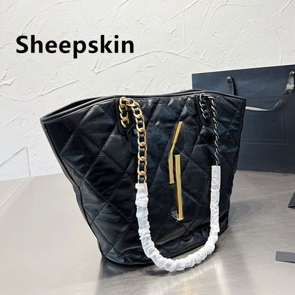 34/46cm chain tote bags diamond lattice designer handbags women shoulder shop bags open sheepskin genuine leather fashion letter gold silver
34/46cm chain tote bags diamond lattice designer handbags women shoulder shop bags open sheepskin genuine leather fashion letter gold silver
