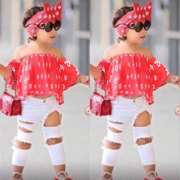 kids summer girls clothing sets off shoulder hole white pants hairband girls clothes set children clothes267k
kids summer girls clothing sets off shoulder hole white pants hairband girls clothes set children clothes267k