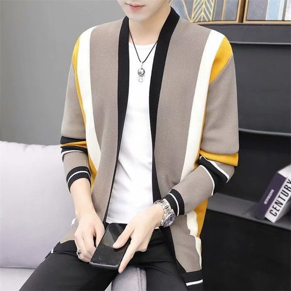 men's sweaters men's spring and autumn fashion plaid striped cardigan loose oversized longsleeved khaki singlebreasted sweater 220, White;black
men's sweaters men's spring and autumn fashion plaid striped cardigan loose oversized longsleeved khaki singlebreasted sweater 220, White;black