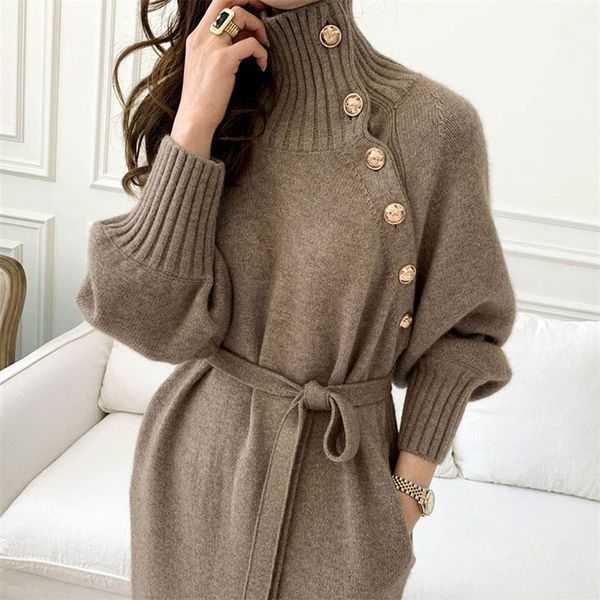 casual dresses turtleneck sweaters long sleeves for women party pullovers autumn winter button skirts ladies female clothing 220919, Black;gray
casual dresses turtleneck sweaters long sleeves for women party pullovers autumn winter button skirts ladies female clothing 220919, Black;gray
