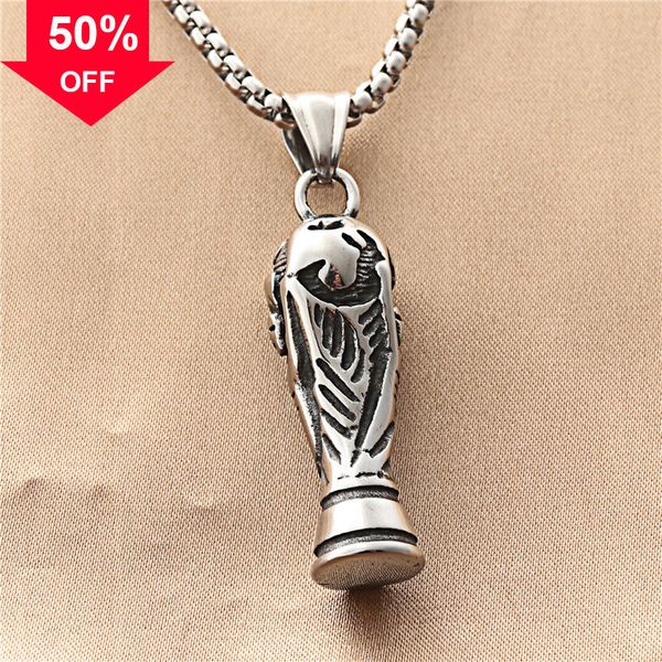 designer style necklace birthday christmas jewelry titanium steel victory cup fashion man world stainls 190182, Silver
designer style necklace birthday christmas jewelry titanium steel victory cup fashion man world stainls 190182, Silver