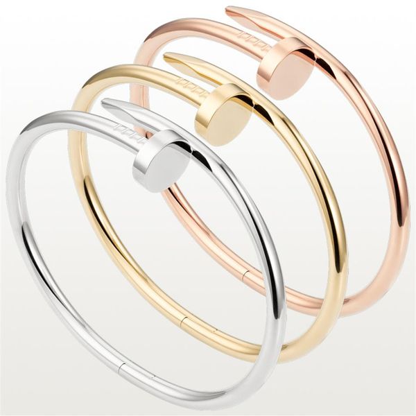 nail bracelet designer bracelets luxury jewelry for women bangle fashion accessories titanium steel alloy gold-plated craft never fade 303b, Black
nail bracelet designer bracelets luxury jewelry for women bangle fashion accessories titanium steel alloy gold-plated craft never fade 303b, Black