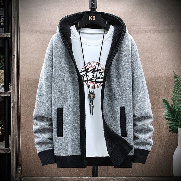 men's sweaters autumn korean hooded men's thick sweaters with velvet men's cardigan knitted sweatercoats solid jacket male m3, White;black
men's sweaters autumn korean hooded men's thick sweaters with velvet men's cardigan knitted sweatercoats solid jacket male m3, White;black