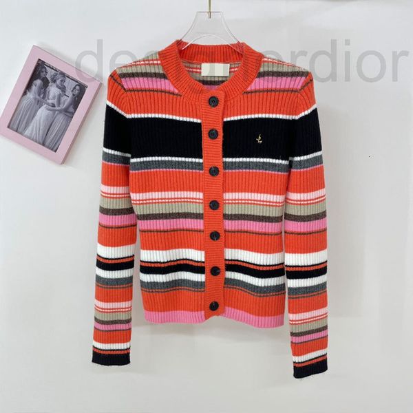 women's sweaters designer rainbow stripe round neck single breasted long sleeve contrast knitwear slim casual style cardigan coat, White;black
women's sweaters designer rainbow stripe round neck single breasted long sleeve contrast knitwear slim casual style cardigan coat, White;black