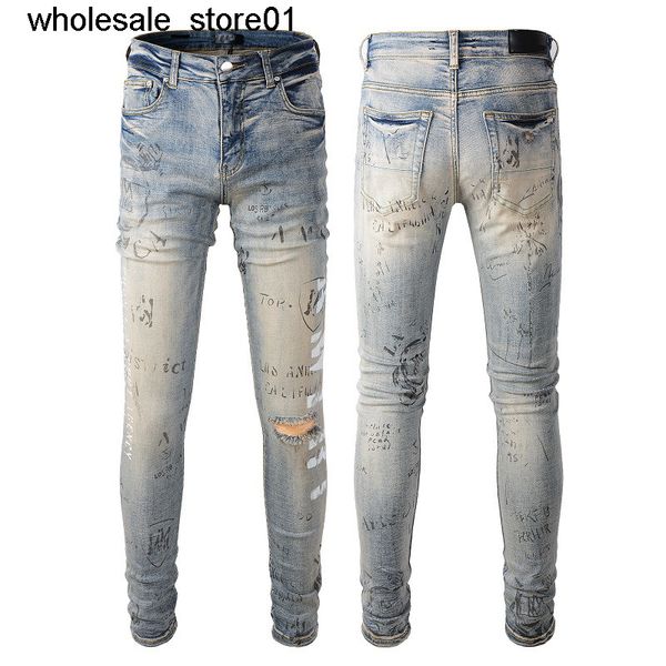men's jeans 869 fashionable street spray paint colorful letters denim cotton youth black skinny jeans, Blue
men's jeans 869 fashionable street spray paint colorful letters denim cotton youth black skinny jeans, Blue
