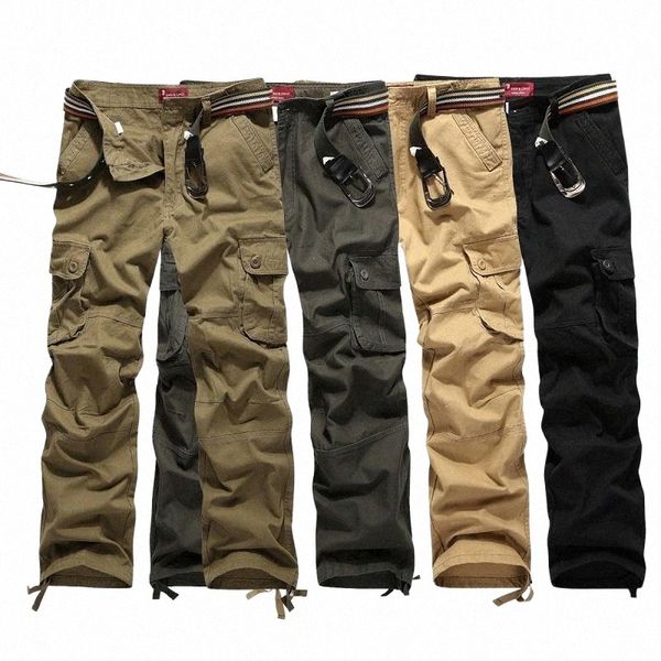 men's pants military camouflage tactical trousers multi-pocket loose straight cotton casual work c3jo#, Black
men's pants military camouflage tactical trousers multi-pocket loose straight cotton casual work c3jo#, Black