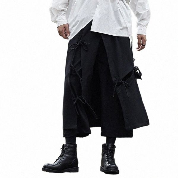 men's pants men ribbon splice loose casual black wide leg pan male japan streetwear hip hop gothic punk harem trousers kimono skirt pan
men's pants men ribbon splice loose casual black wide leg pan male japan streetwear hip hop gothic punk harem trousers kimono skirt pan