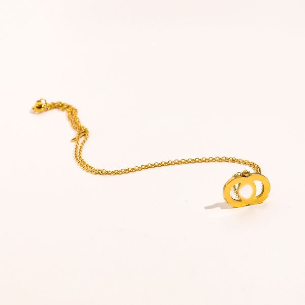 never fading 14k gold plated brand designer double letter pendant necklaces crystal rhinestone stainless steel choker necklace chain jewelry, Silver
never fading 14k gold plated brand designer double letter pendant necklaces crystal rhinestone stainless steel choker necklace chain jewelry, Silver