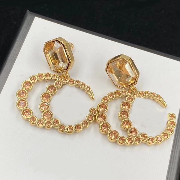 new pendant chandelier earrings classic fashion luxury light orange crystal gem letter brand designer wedding banquet couple gift jewelry be, Silver
new pendant chandelier earrings classic fashion luxury light orange crystal gem letter brand designer wedding banquet couple gift jewelry be, Silver