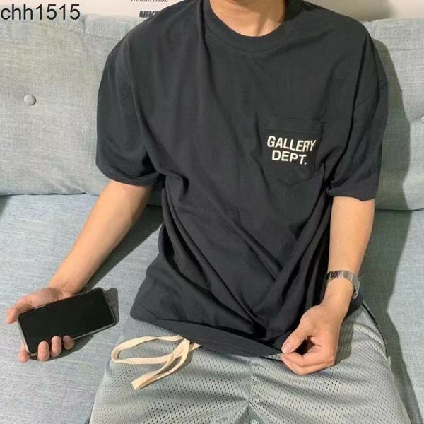 galery dept gd fog niche high street wash old fashion brand loose men's short sleeved t-shirt, White;black
galery dept gd fog niche high street wash old fashion brand loose men's short sleeved t-shirt, White;black